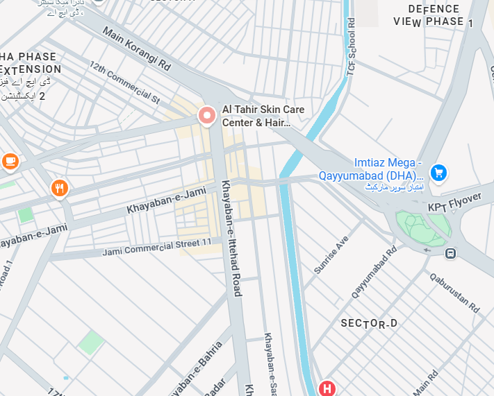 Al Tahir Clinics DHA Phase 2 Branch map